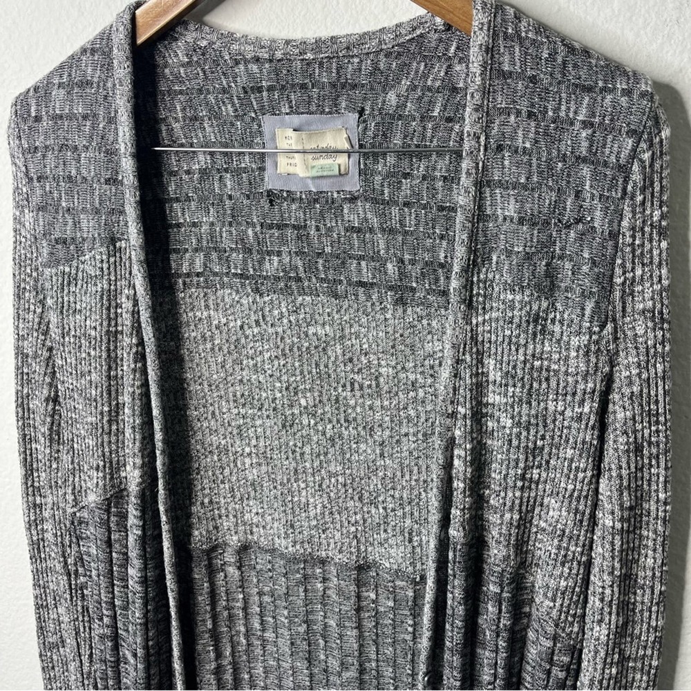 Anthropologie Gray Long Cardigan - Picture 3 of 7